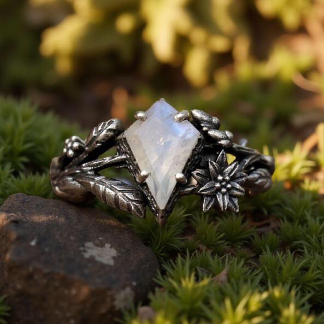 天然石リング、天然石指輪 、シルバー925リング、ハンドメイド指輪。