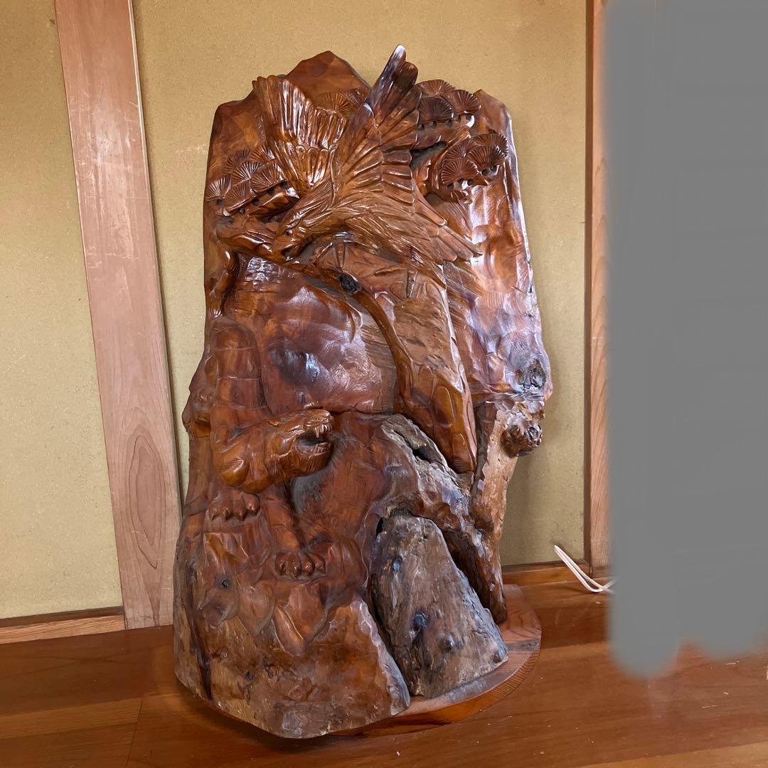 木彫り　置物　玄関アート