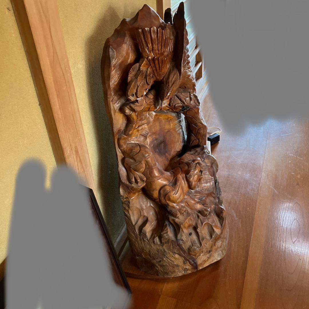 木彫り　置物　玄関アート