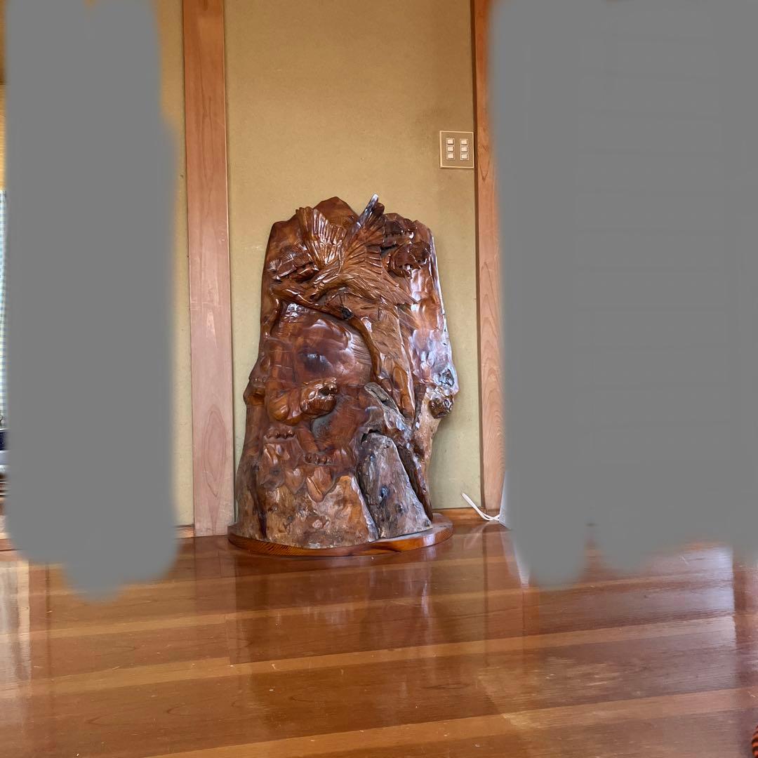 木彫り　置物　玄関アート