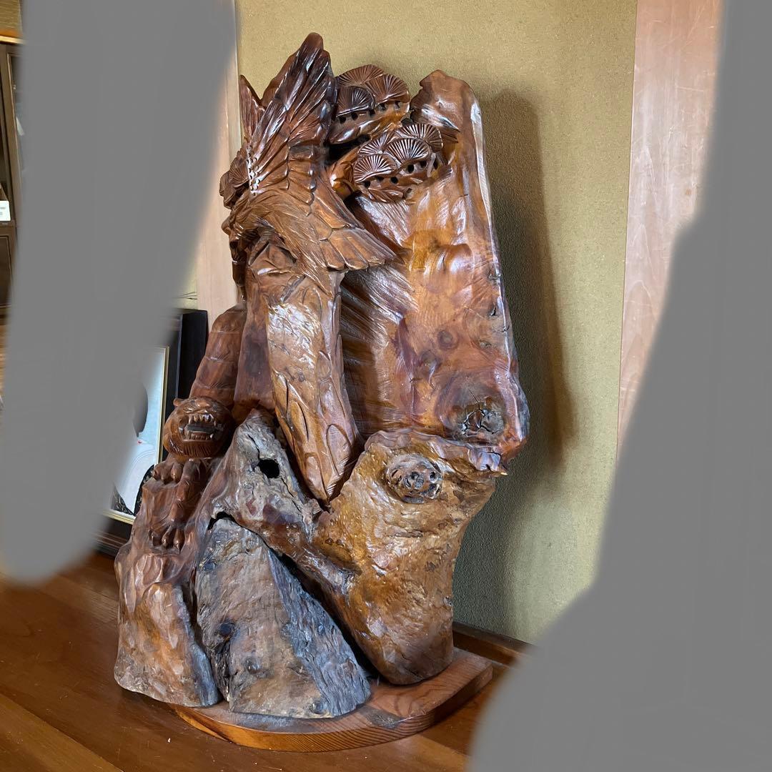 木彫り　置物　玄関アート