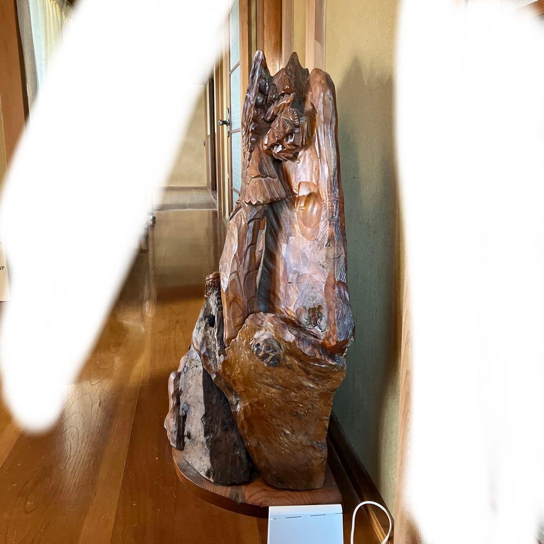 木彫り　置物　玄関アート