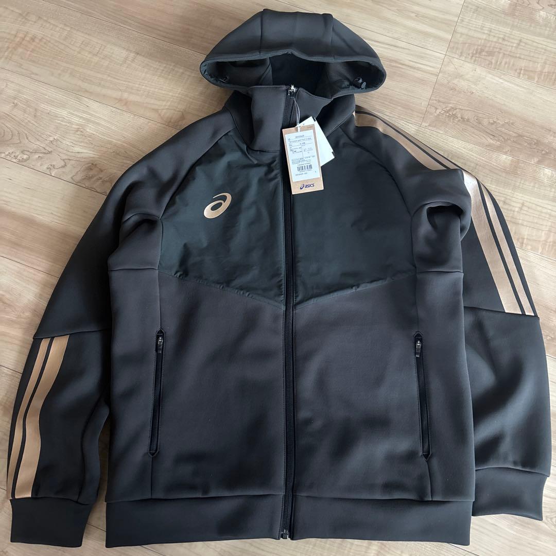 新品　アシックス　メンズ　ハイブリッドジャージジャケットパンツ　カーキ　L