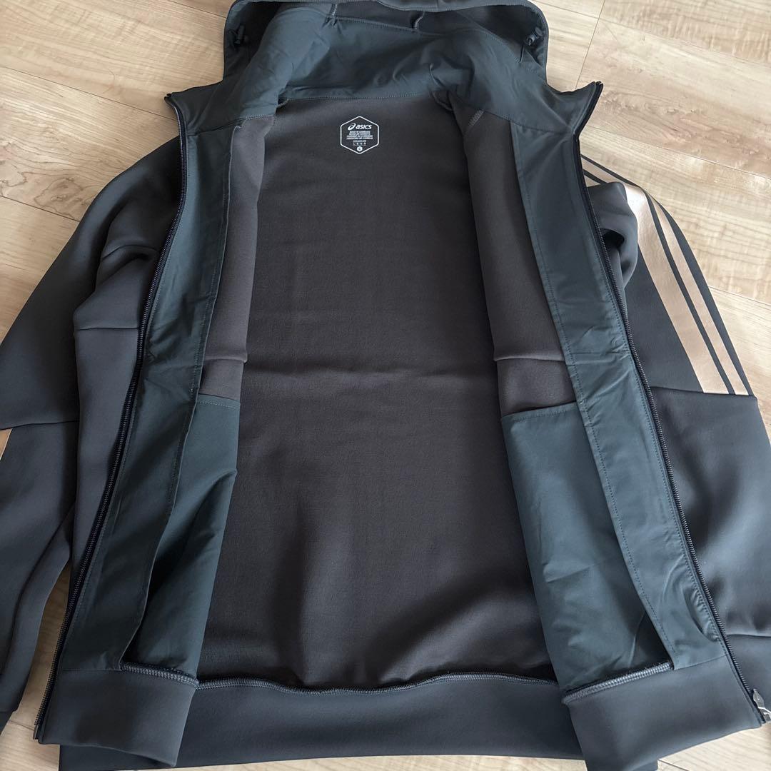 新品　アシックス　メンズ　ハイブリッドジャージジャケットパンツ　カーキ　L