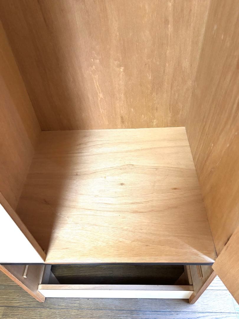 最終お値下げ！木製洋服ダンス　オフホワイト　シンプル　平成レトロ