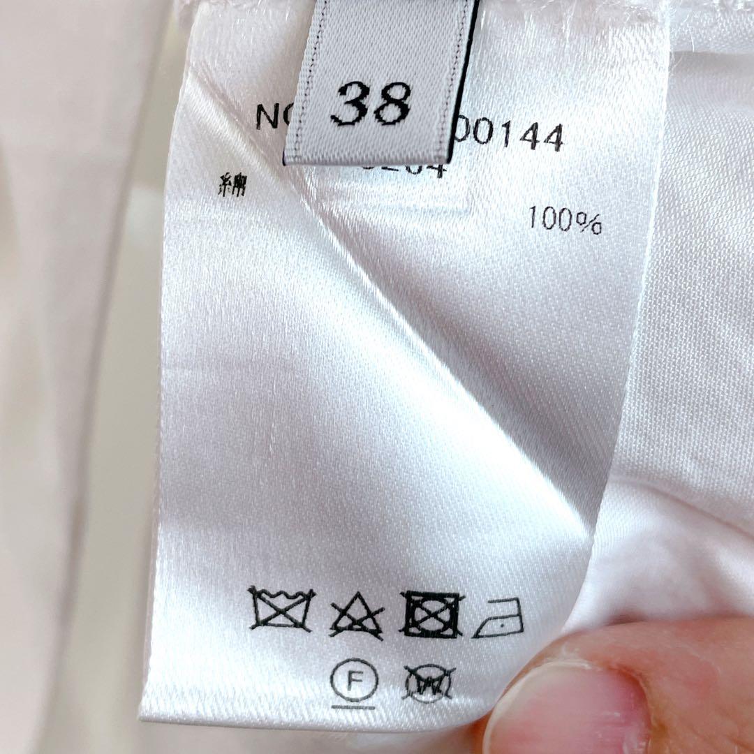 【美品 エブール】上質綿素材スッキリV開きオーバーブラウス