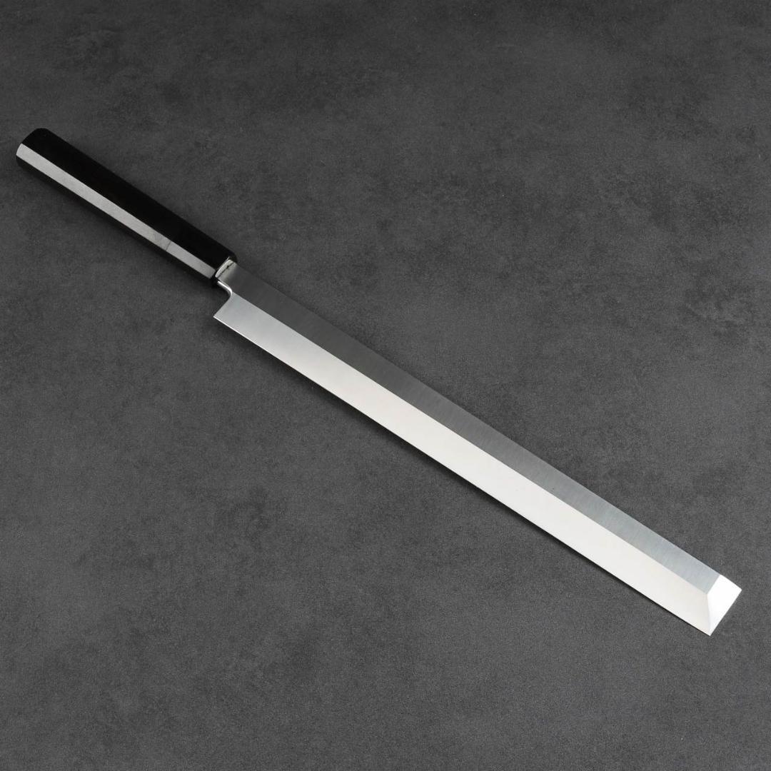 6323 蛸引包丁 尺(刃渡り300mm) 刺身包丁 和包丁 黒檀黒水牛角八角柄