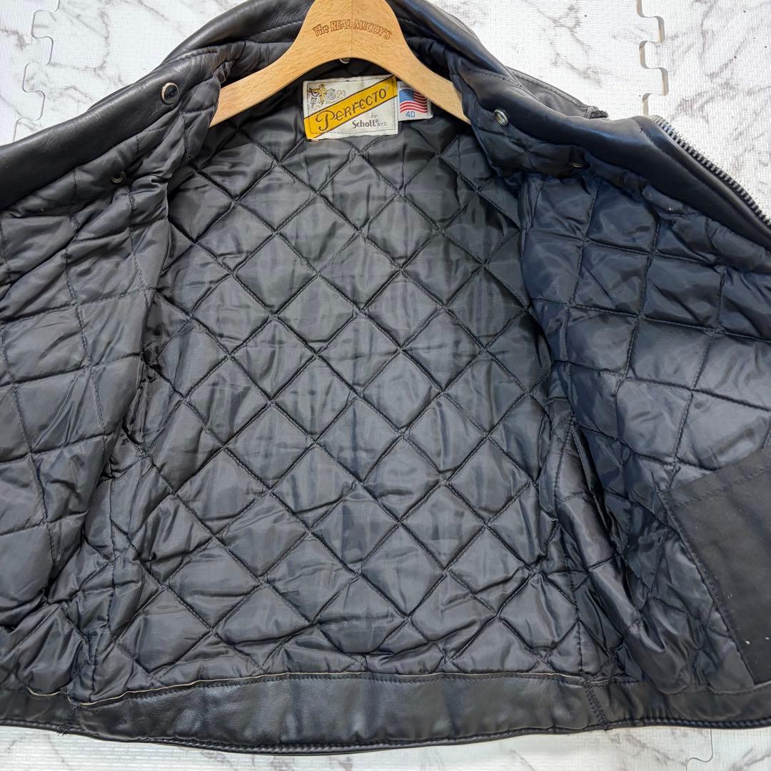 悪天使用⭕️ schott ダブルライダース 40size 618 ブラック