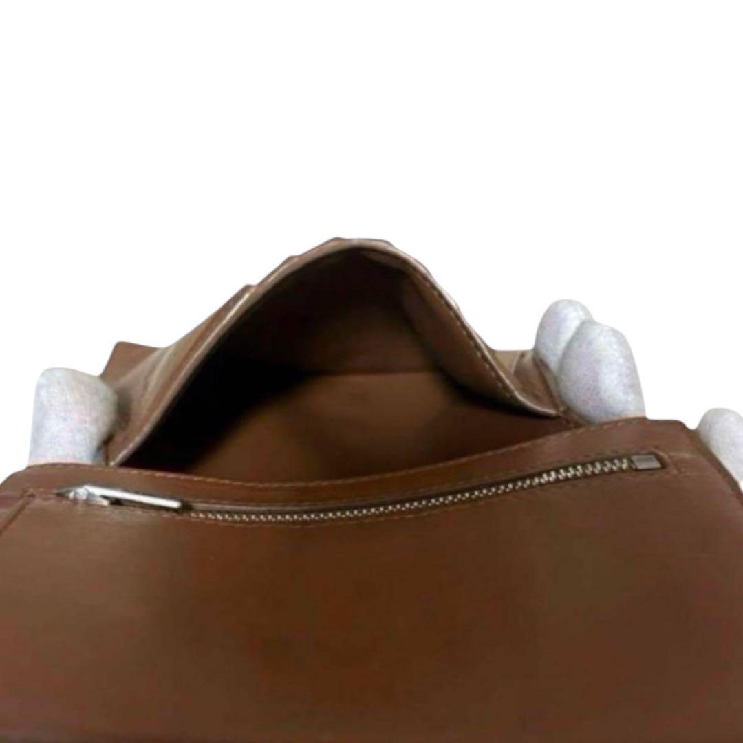 セリーヌ　折り財布　ストラップマルチファンクション　バイカラー　ライトブルー