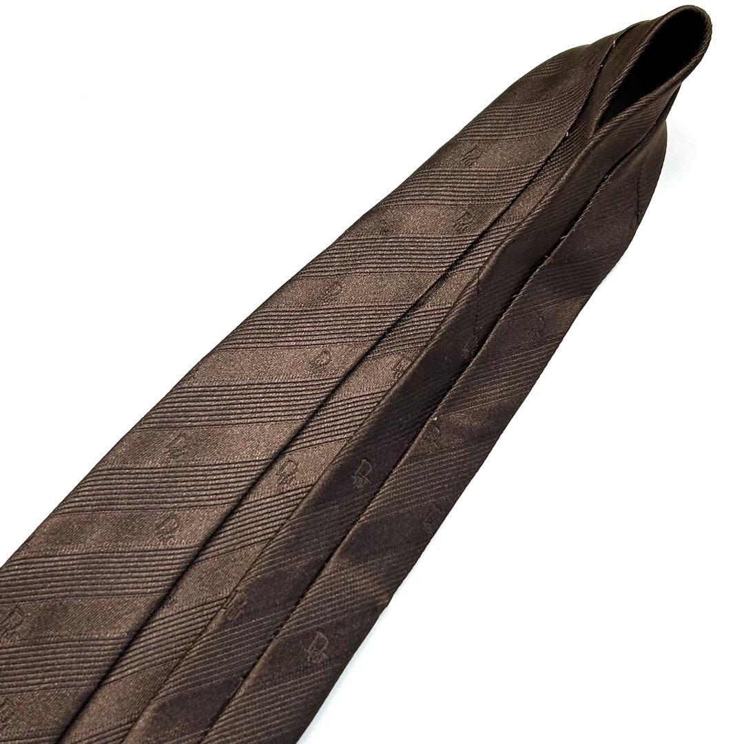 【未使用に近い✨】クリスチャンディオール ネクタイ ブラウン トロッター シルク