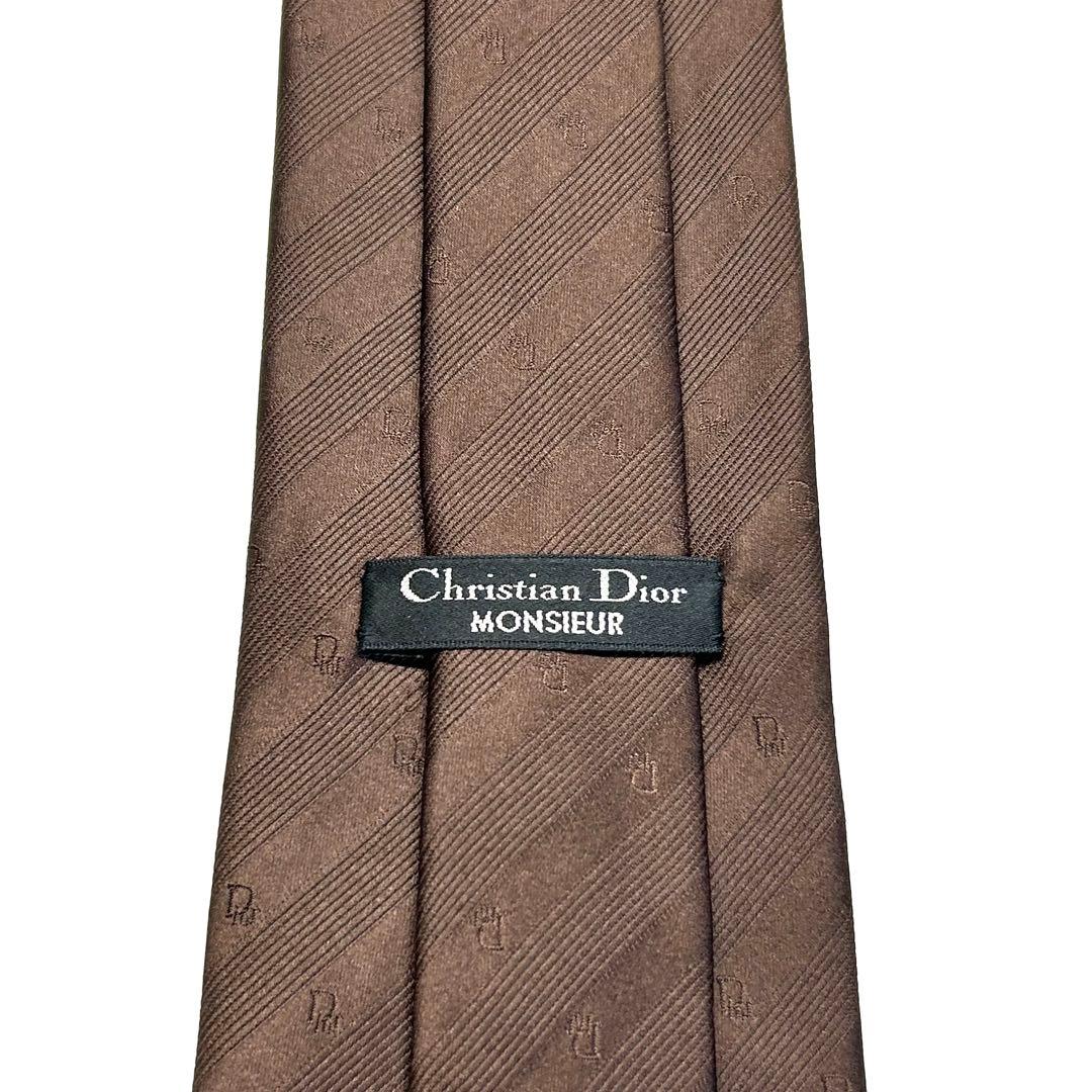 【未使用に近い✨】クリスチャンディオール ネクタイ ブラウン トロッター シルク