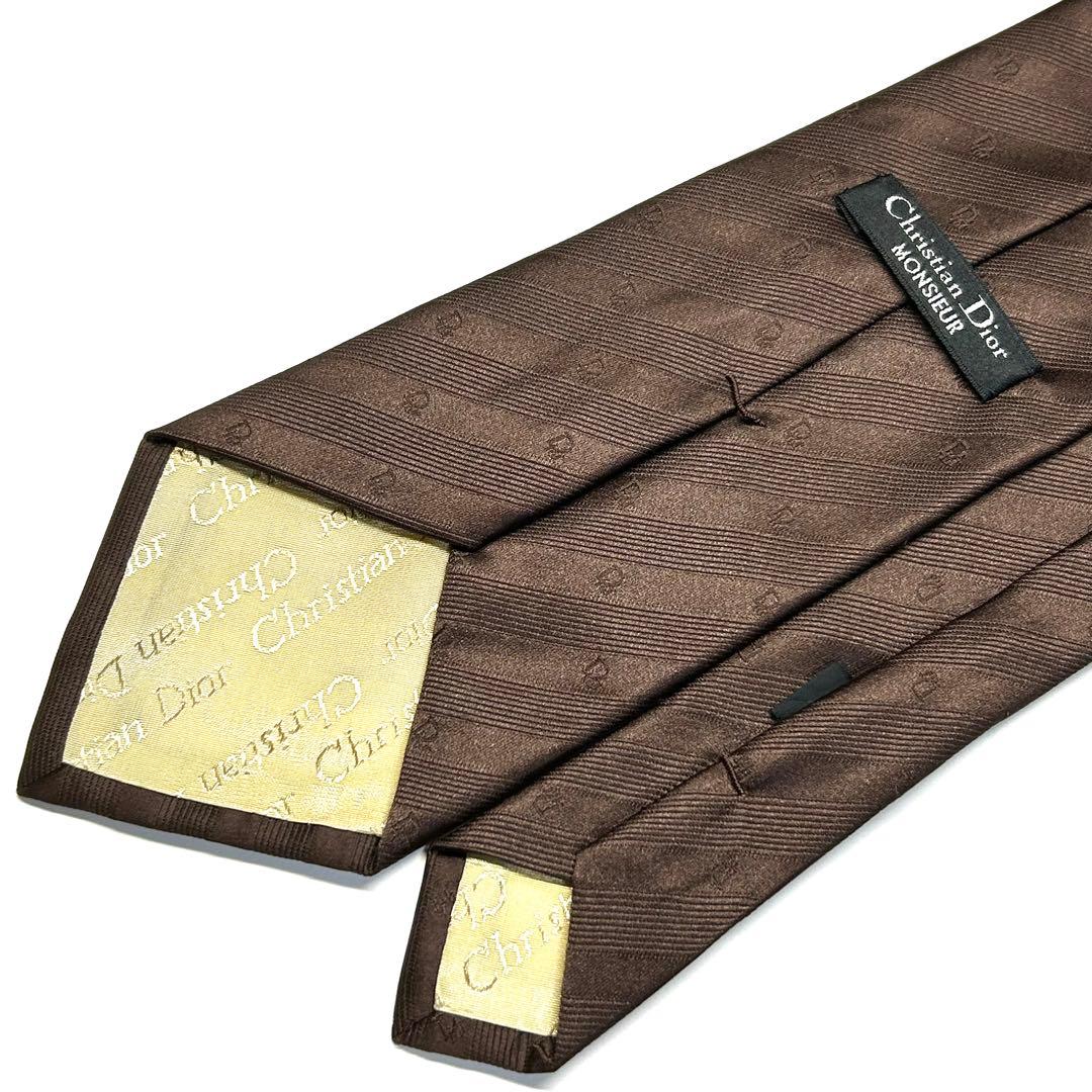 【未使用に近い✨】クリスチャンディオール ネクタイ ブラウン トロッター シルク