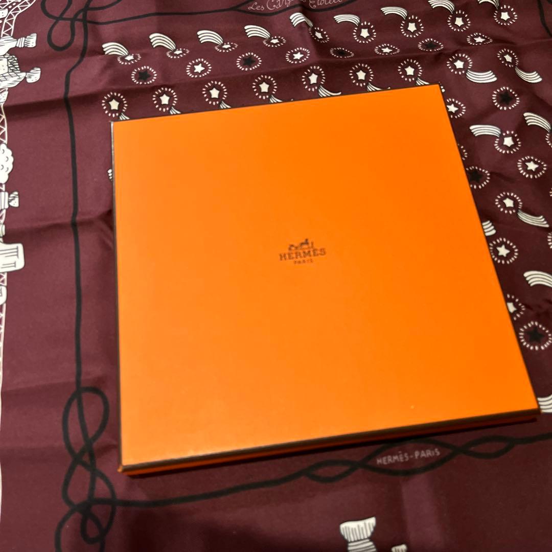 HERMES バーガンディ スカーフ