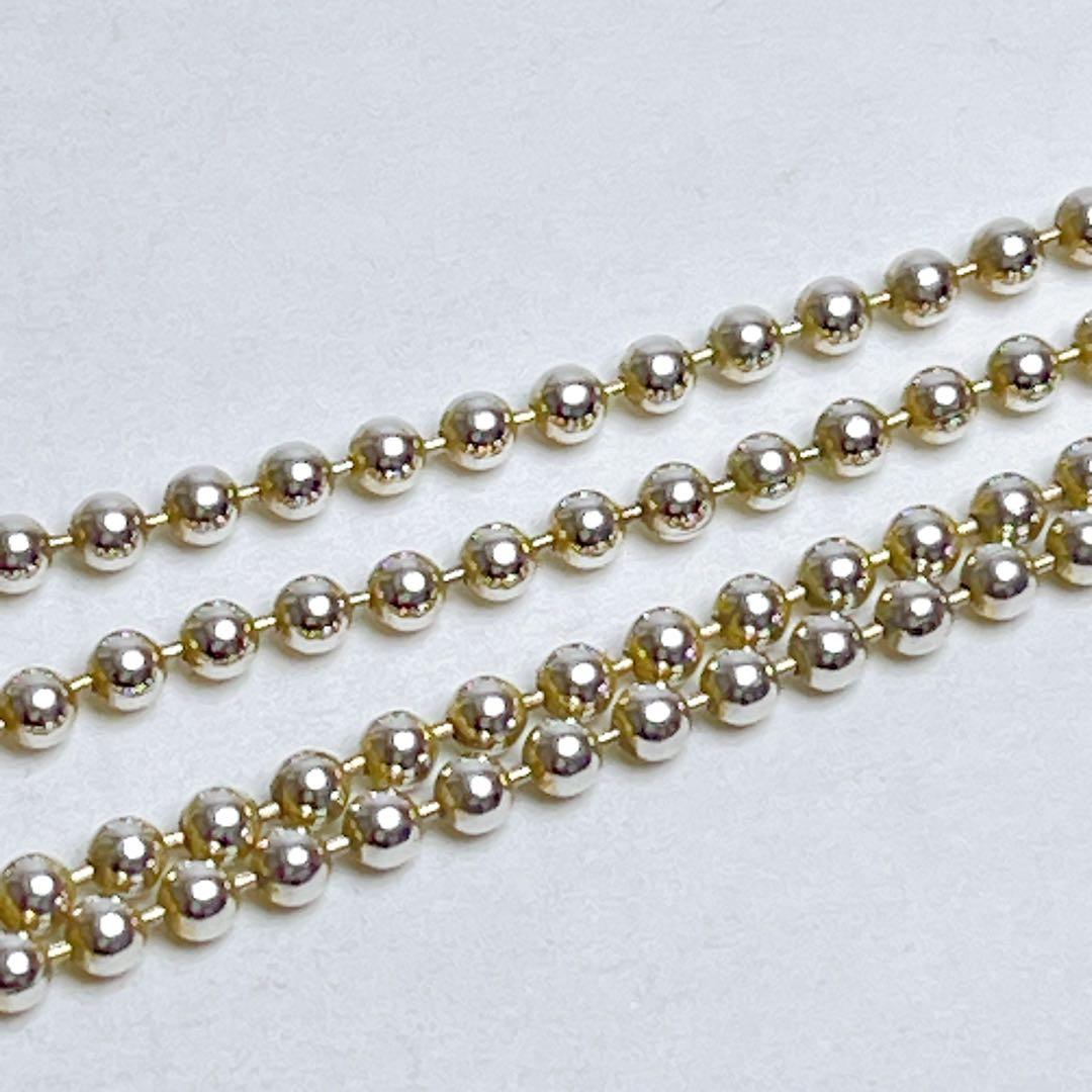 グッチ　ダブル　ドッグタグ　ネックレス　925 ロング　ボールチェーン