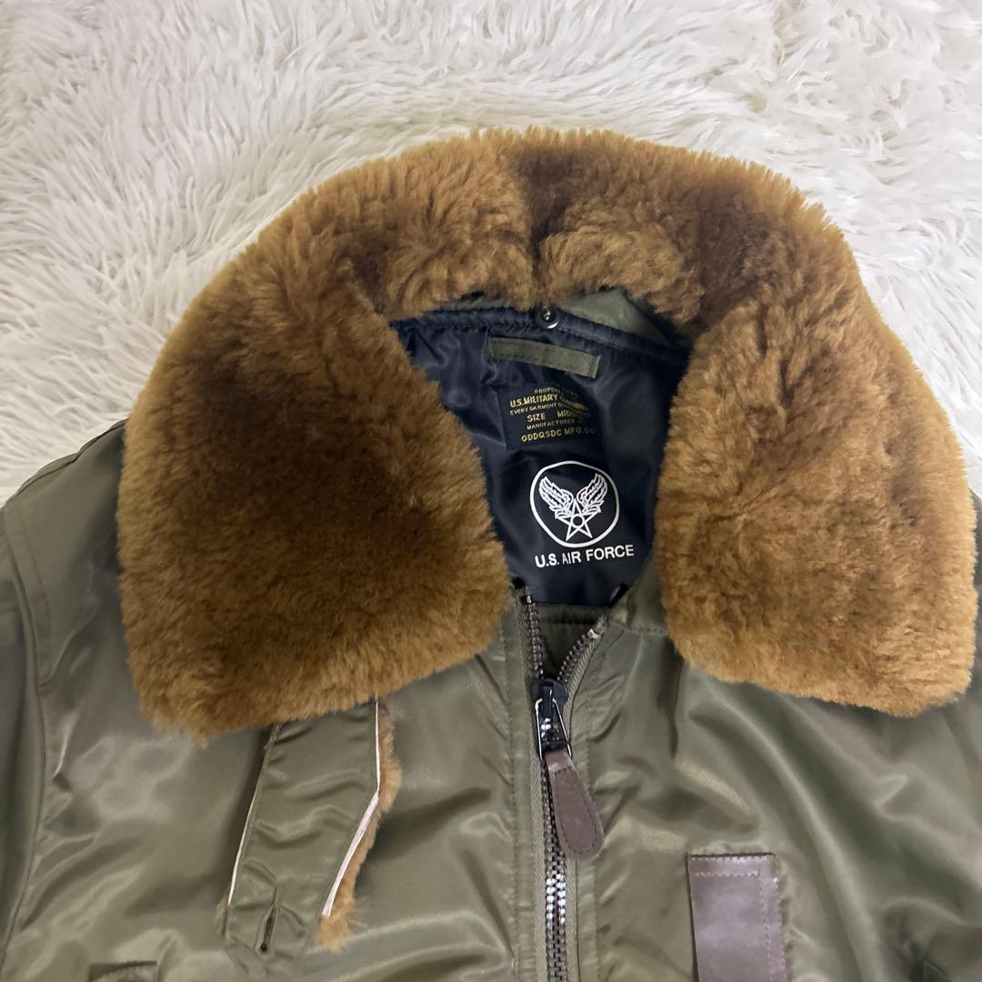【美品】U.S. AIR FORCE フライトジャケットB-15 ファー
