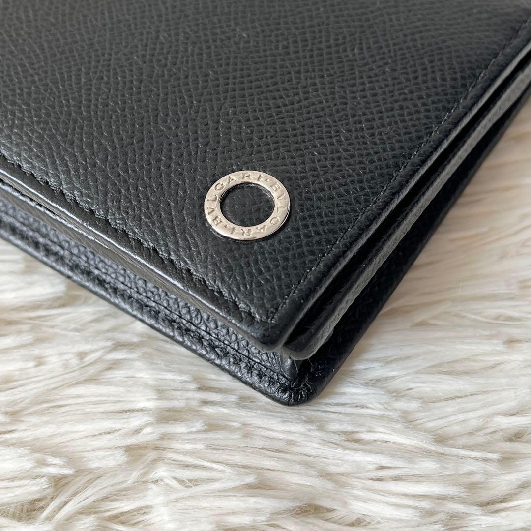 ⭐️未使用級⭐️　ブルガリ　BB Man　長財布　二つ折り　ブラック　サークル