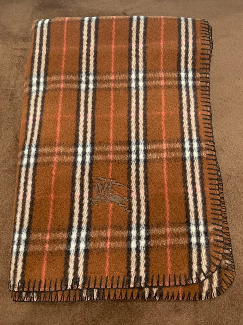 【美品】 BURBERRY ウール ブランケット ハーフケット ノバチェック