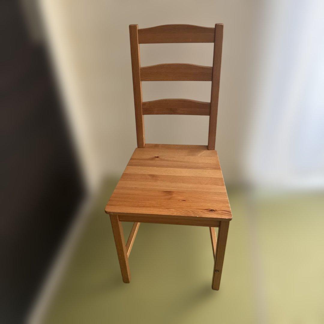 4個セット木製ダイニングチェア 3段背もたれ