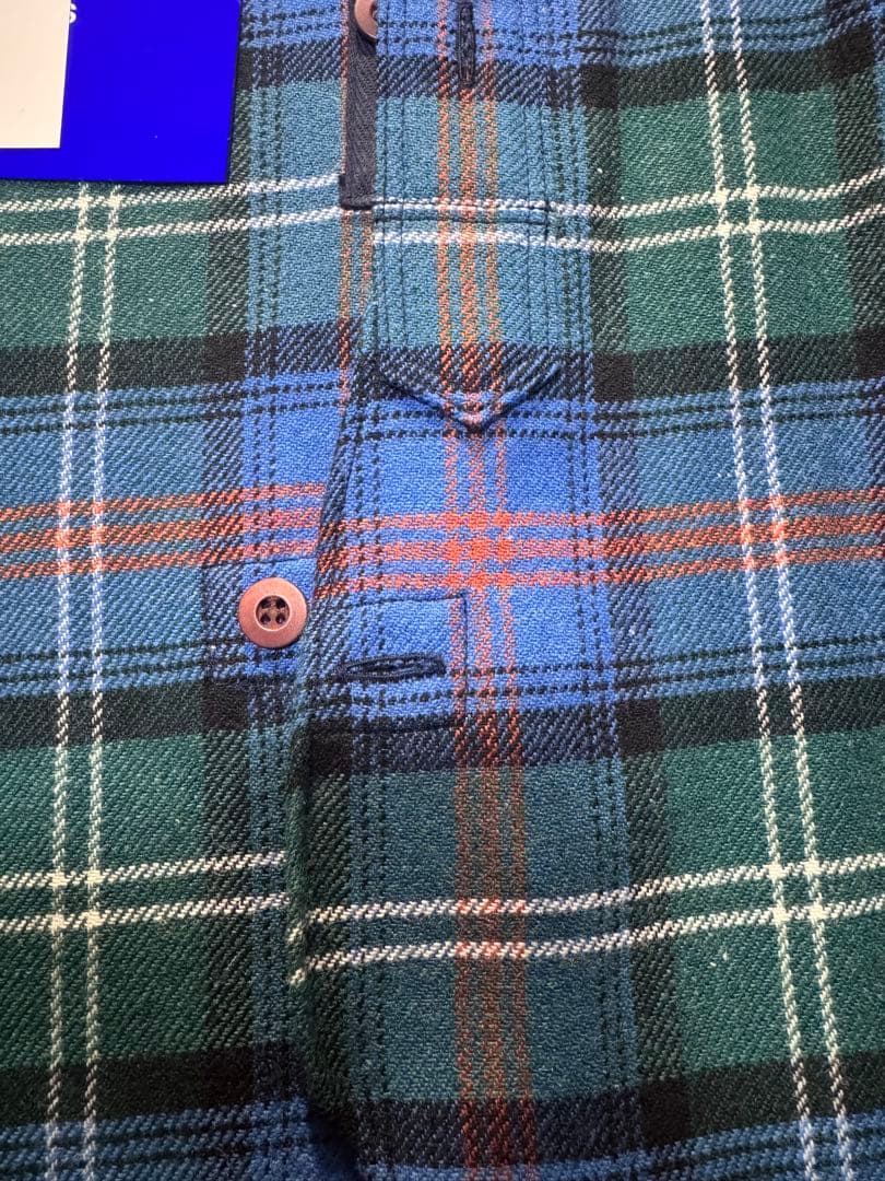 極美品 JUNYA WATANABE MAN 日本製 ウールチェックシャツ S