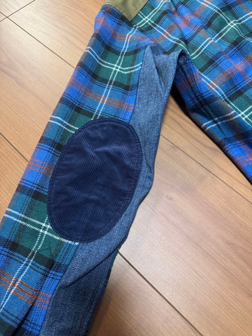 極美品 JUNYA WATANABE MAN 日本製 ウールチェックシャツ S