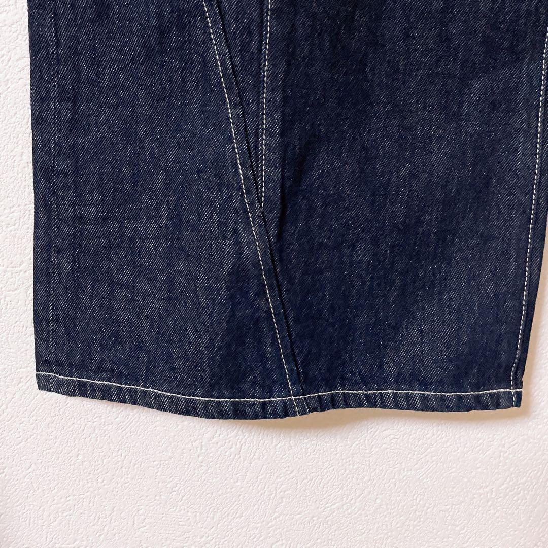 新品タグ付き rienda フロントボタンデザインハイウエストデニムパンツ M