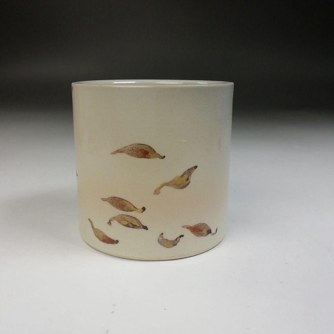 Ｔ９３９　蓋置　『ほうき』『木村山花 作』　共箱　茶道具