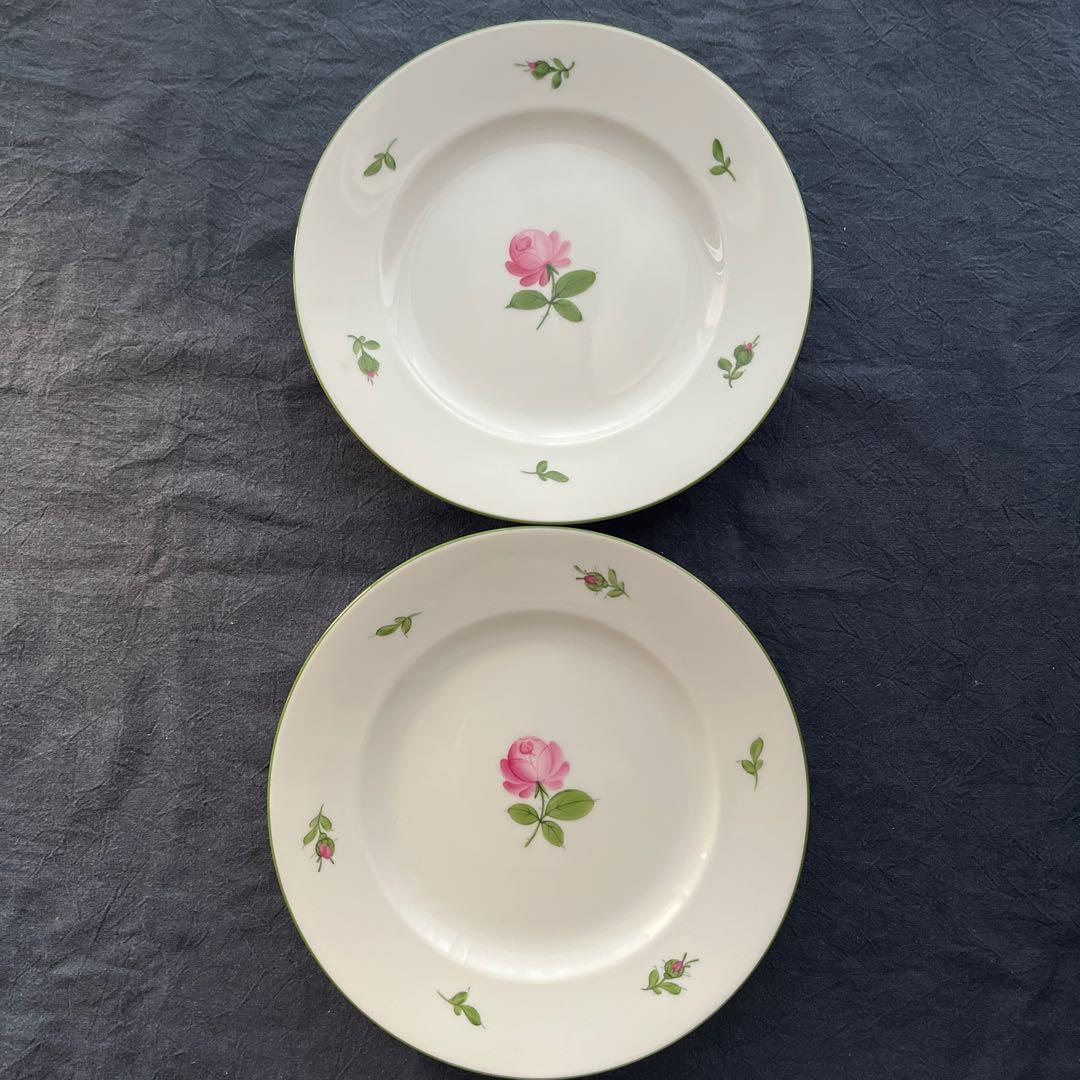 アウガルテン　ウィンナーローズ　プレート　2枚　皿