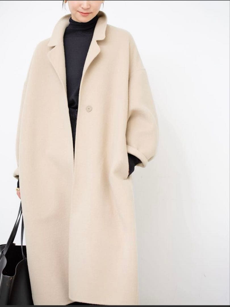 極美品・人気色2024AW【ドゥーズィエムクラス】ウールアンゴラリバーコート