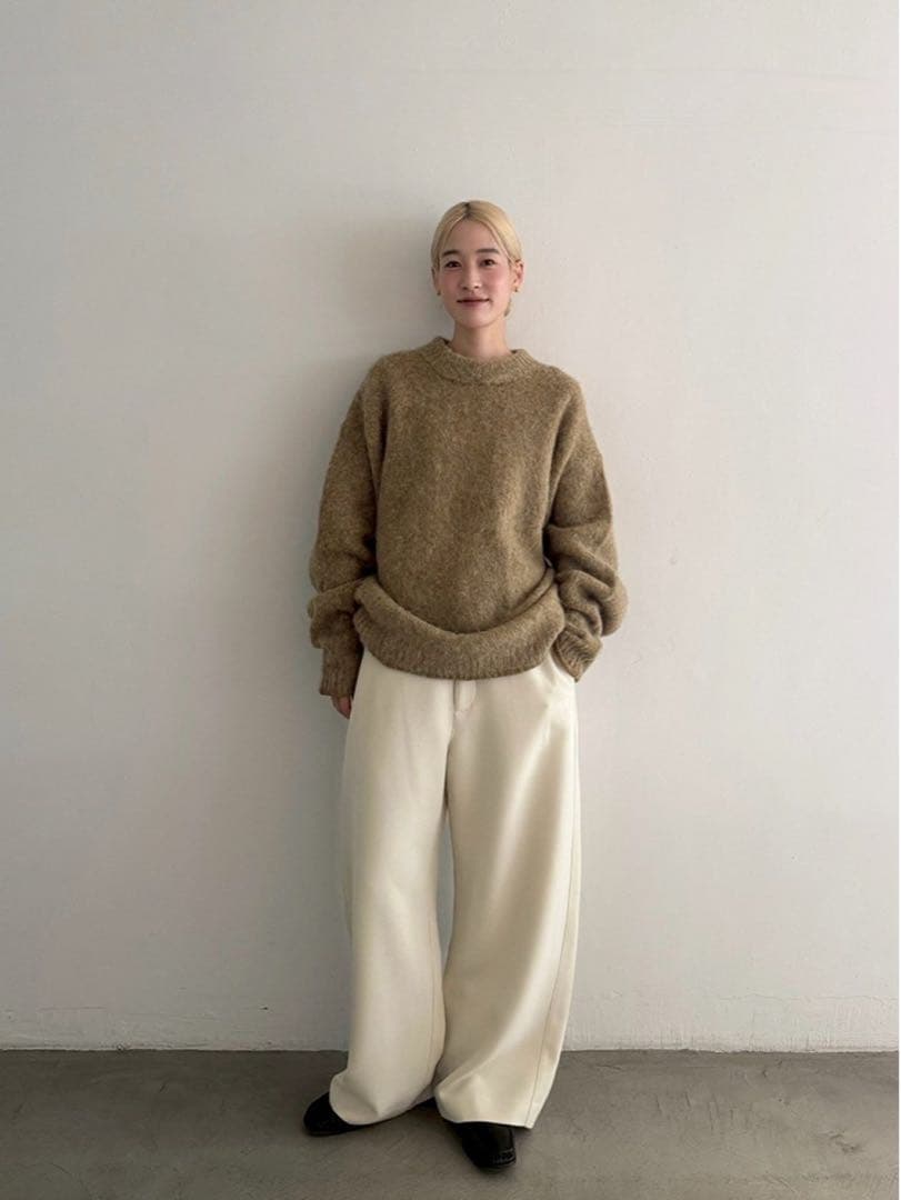 TODAYFUL Brushed Over Knit オリーブ