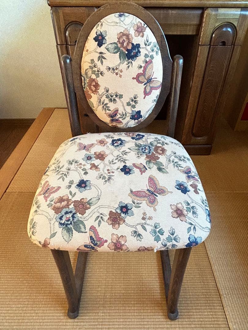 鏡台　ドレッサー　椅子付き　婚礼家具　レトロ家具　昭和レトロ　日本製