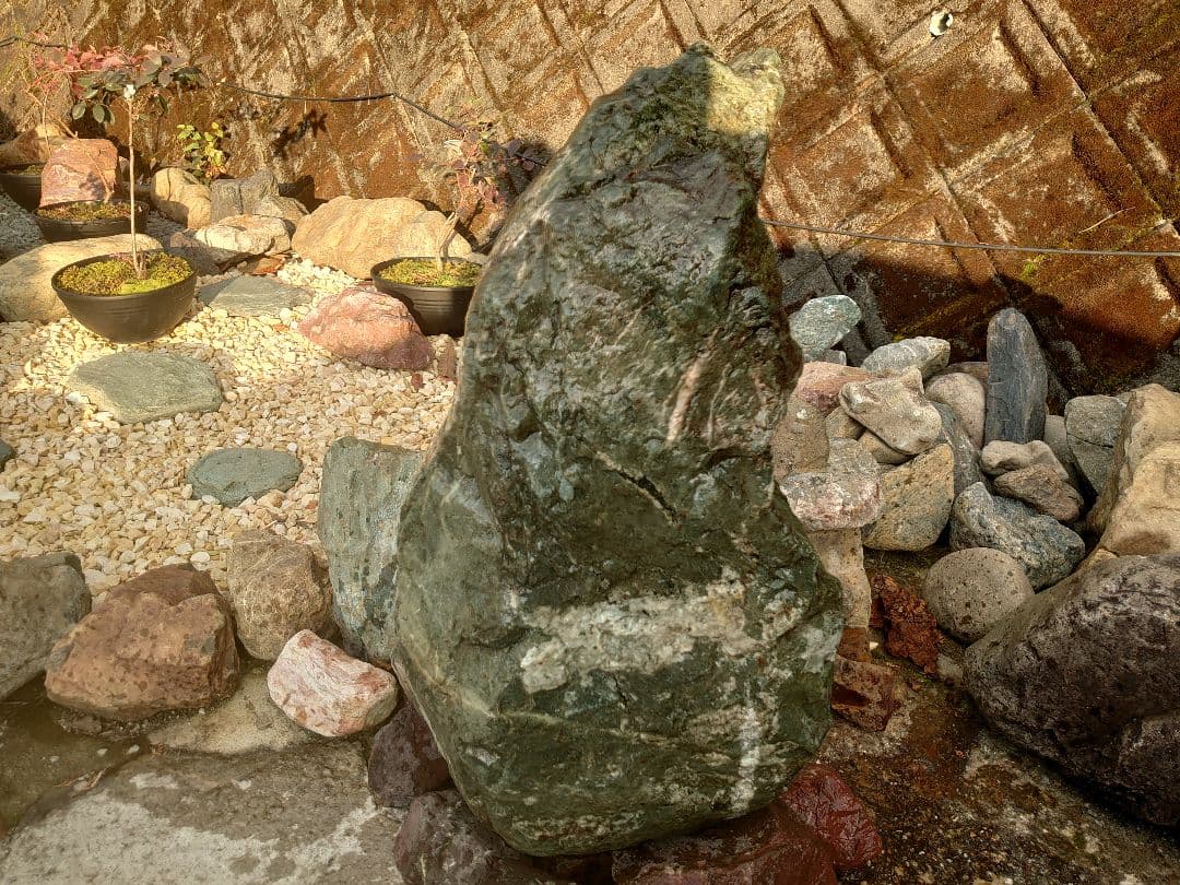 青石 庭石 約200kg 日本庭園 坪庭 庭園 鑑賞石 造園