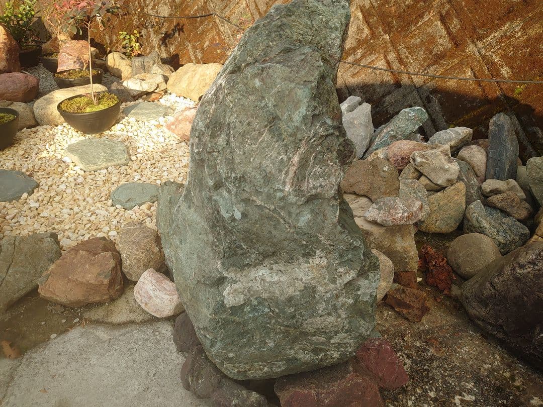 青石 庭石 約200kg 日本庭園 坪庭 庭園 鑑賞石 造園