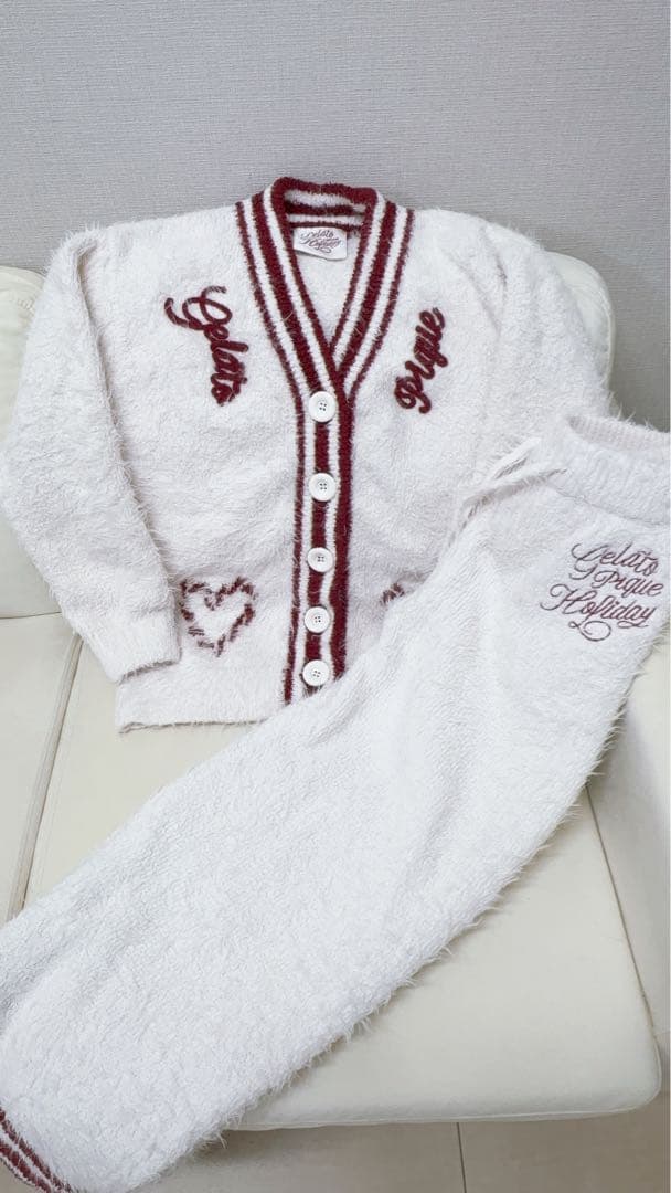 【引越処分特価】ジェラピケ 2024年ホリデー限定 カーディガン&ロングパンツ