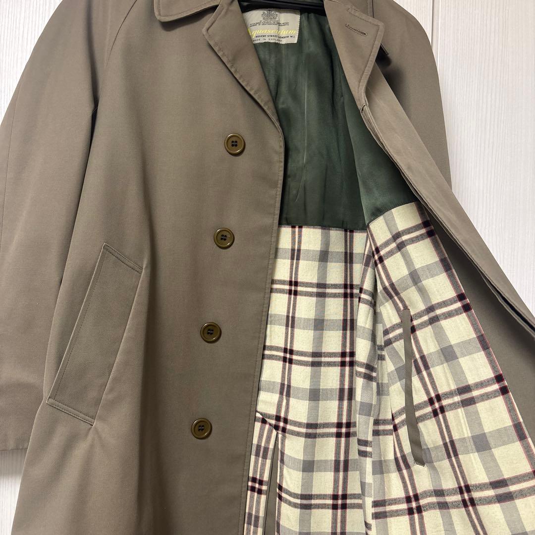 【美品】Aquascutum アクアスキュータム 英国製 コート チェック裏地