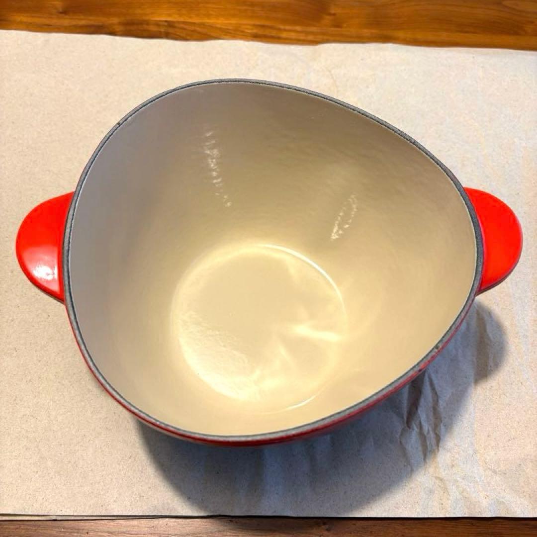 LE CREUSET りんご 型 両手鍋 赤 ルクルーゼ 鍋 アップル レア