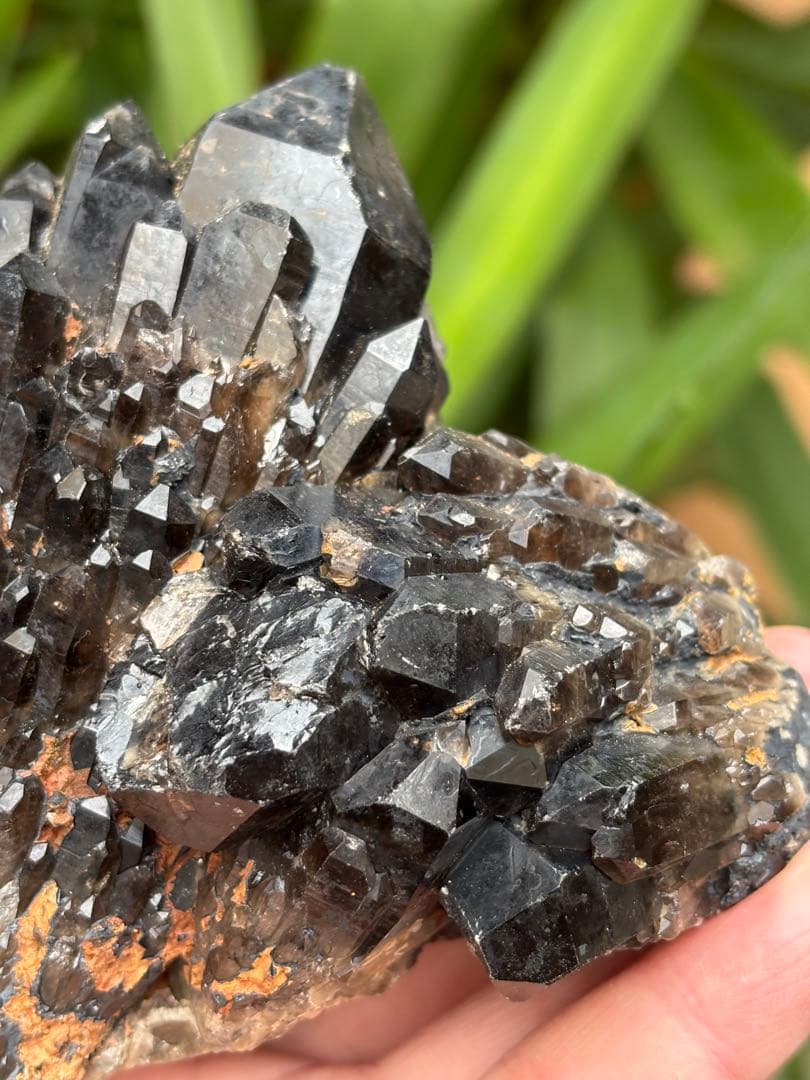 モリオン　黒水晶　キャンドルクォーツ　クラスター 893g 姿が美しい　天然石
