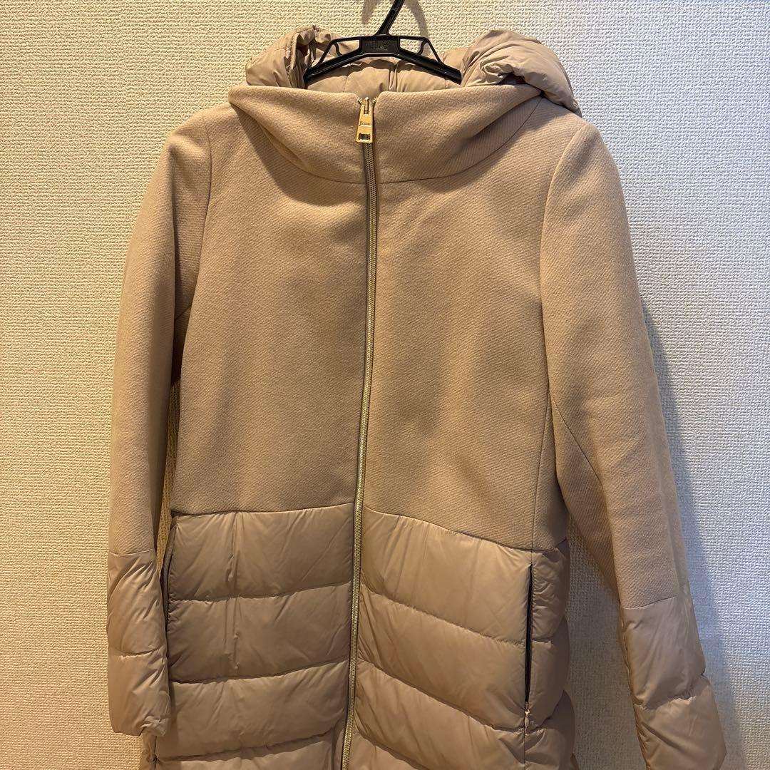 HERNO ヘルノ ウール×ナイロン 異素材切替ダウンコート　40