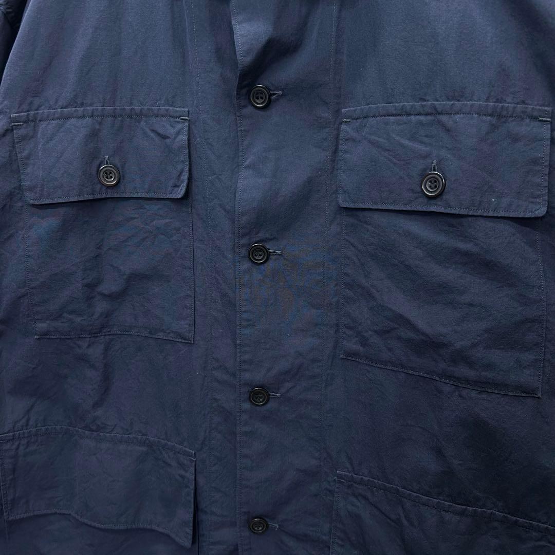 【名作】COMOLI コモリ 15SS リネンサファリジャケット ネイビー 2