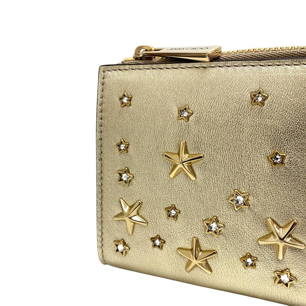 【未使用】 JIMMY CHOO ジミーチュウ 二つ折り ウォレット スタッズ