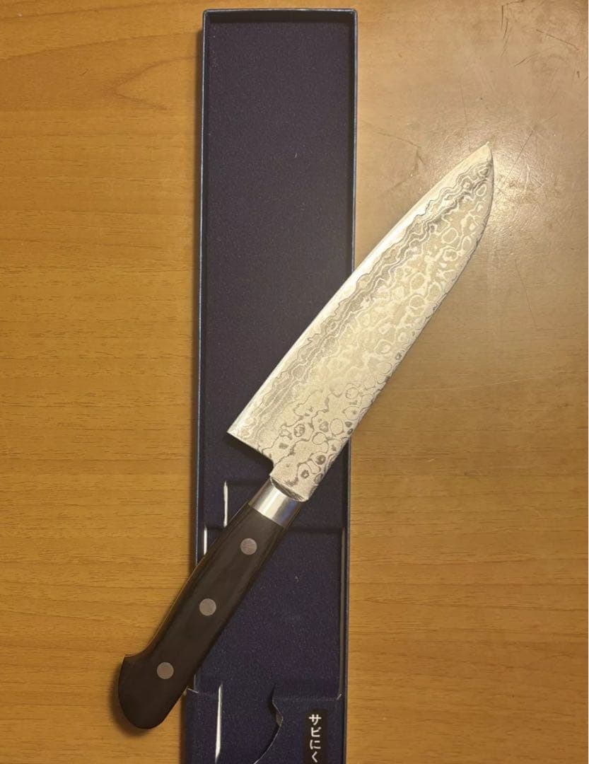 幸*様 ダマスカス鋼 三徳包丁 約20cm 専用ケース付き