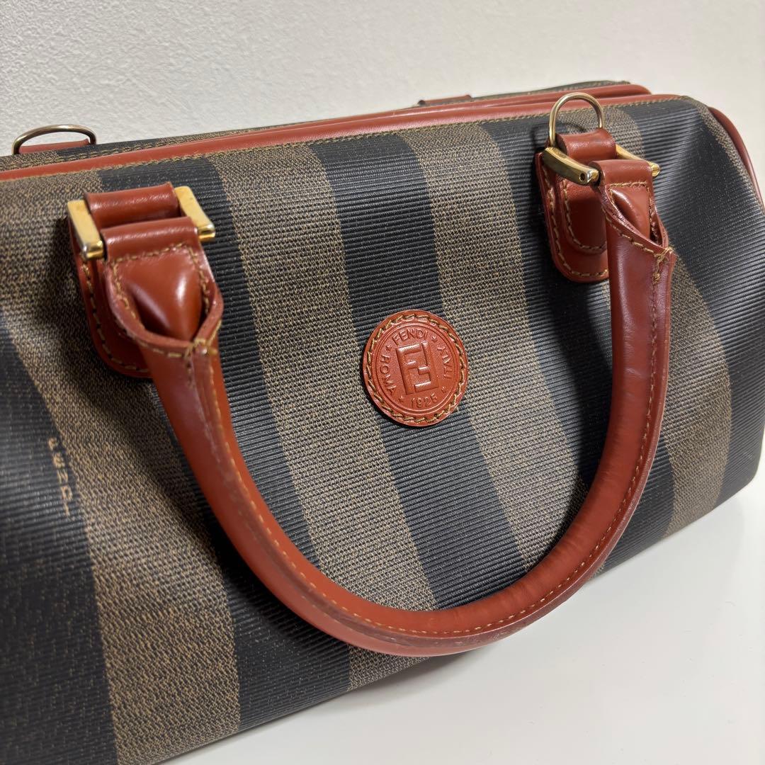 【FENDI】ペカン柄 ミニボストンバッグ　ヴィンテージ 保存袋付