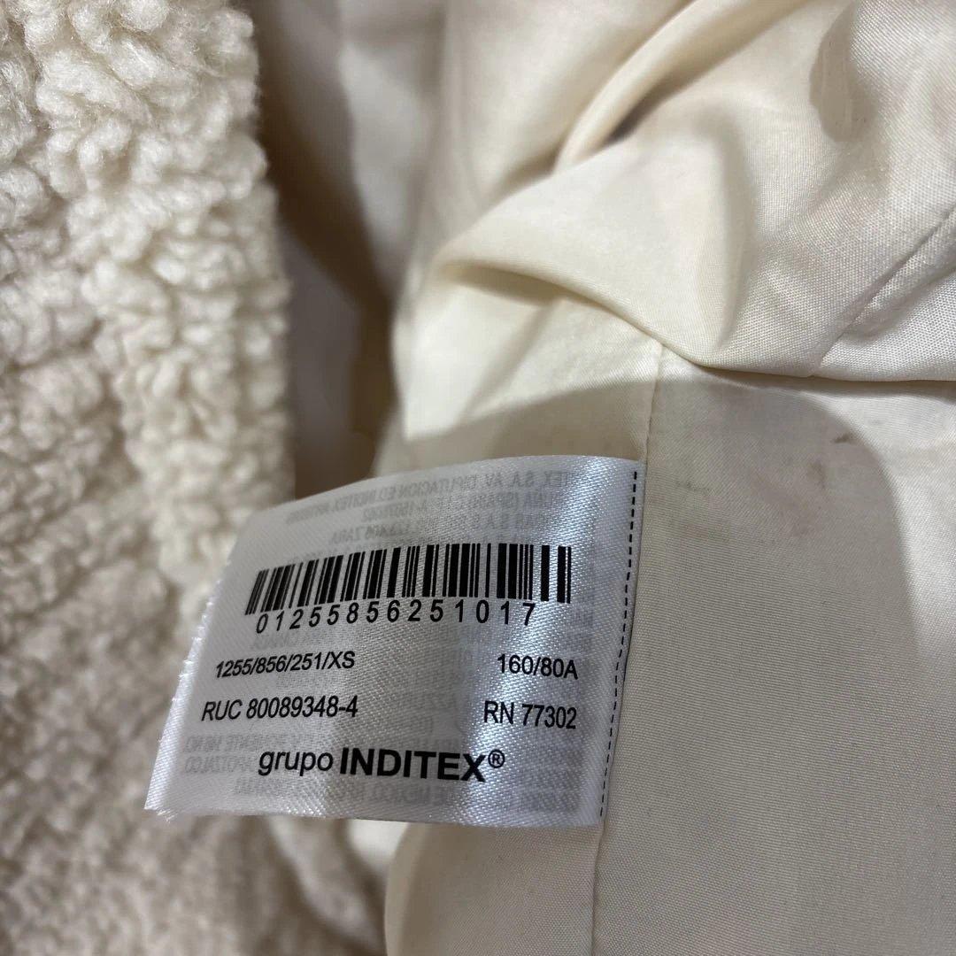 【即購入OK・人気完売品】ZARA ロング丈ボアコート アイボリー XSサイズ