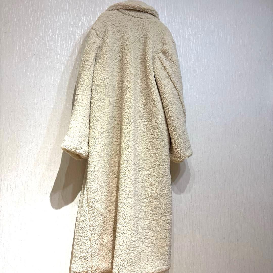 【即購入OK・人気完売品】ZARA ロング丈ボアコート アイボリー XSサイズ