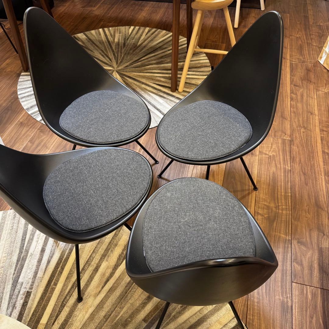 クリオネ　 フリッツハンセンドロップチェア４脚セット