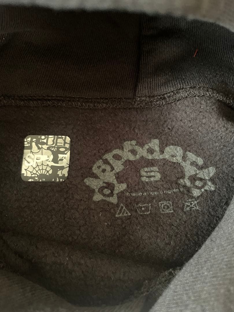 sp5der クモの巣デザイン パーカー S