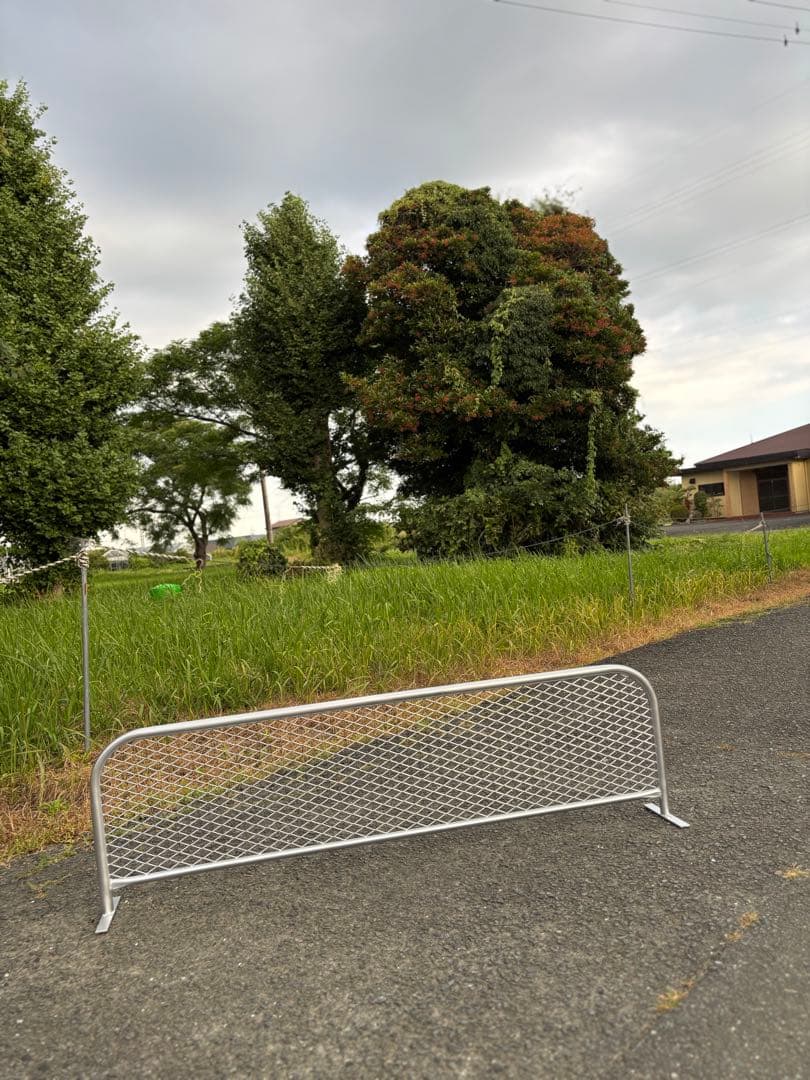 マーシアン アメリカンフェンス風　バリケード1200×400シルバー