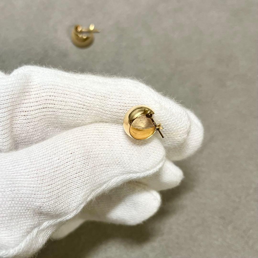 L&Co.　k18 月甲 フープピアス　10×7mm