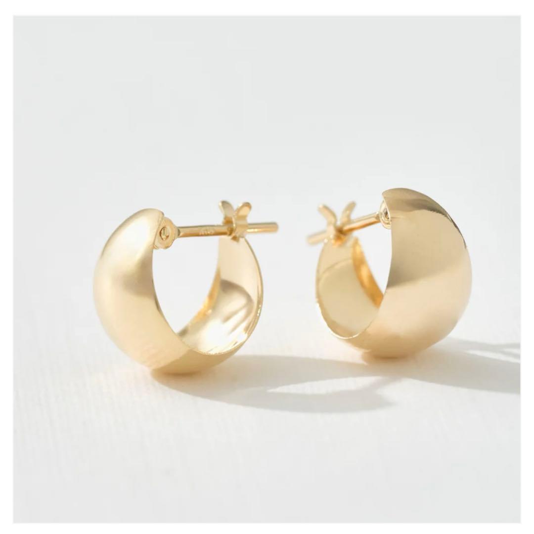 L&Co.　k18 月甲 フープピアス　10×7mm