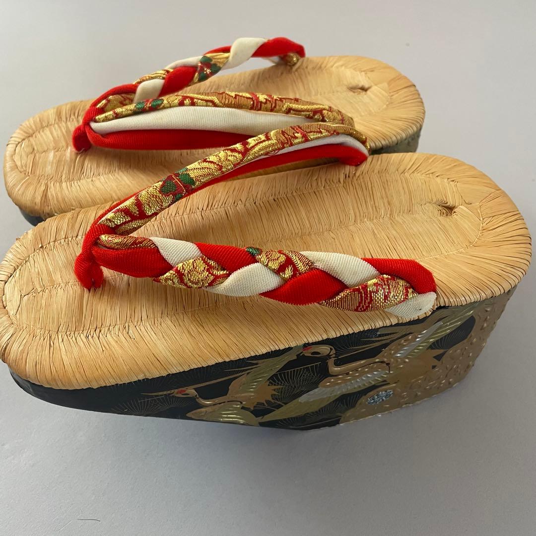 七五三　7歳　アンティークお着物セット　アンティークぽっくり下駄