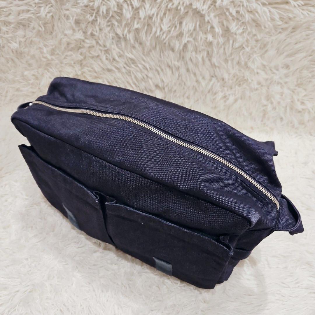 未使用級 ポータースモーキー ショルダーバッグ メッセンジャーバッグ ネイビー